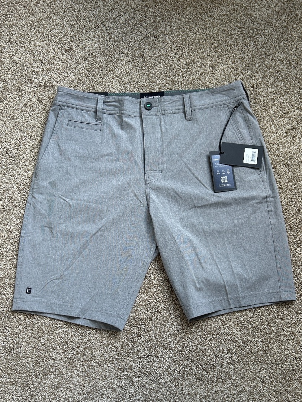NWT Linksoul Grey Boardwalker Shorts - Men's 33/10 - Picture 2 of 12